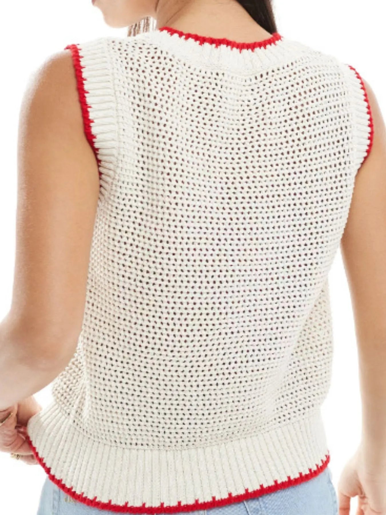 Chili Pepper Crochet Knit Tank Top - Velora Luxury Fashion