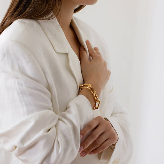 Chunky Organic Bracelet Chain - Velora Luxury Fashion