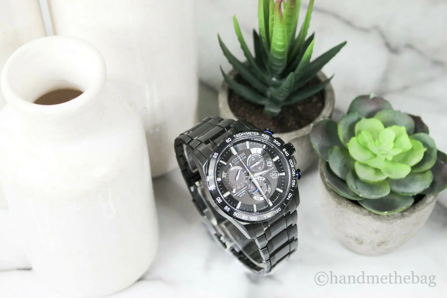 Citizen (AT4007-54E) Eco-Drive Perpetual Chrono A-T Radio Black Bracelet Watch - Velora Luxury Fashion