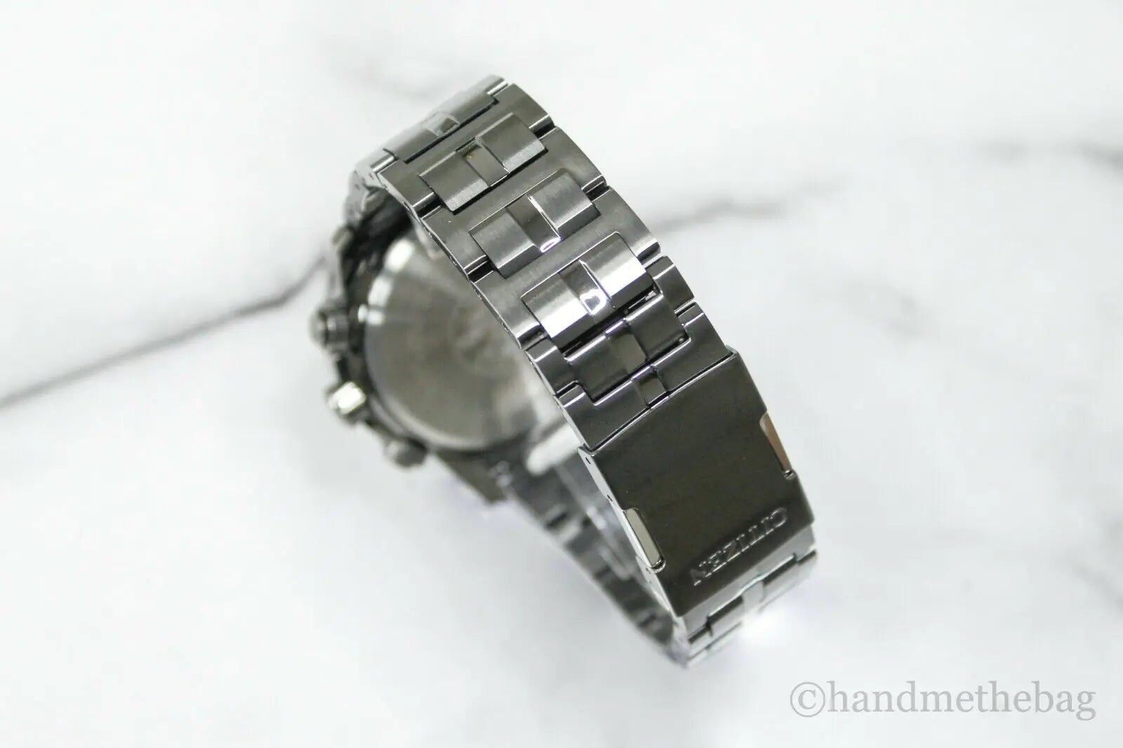 Citizen (AT4127-52H) Eco Drive Mens PCAT Gunmetal Stainless Steel Bracelet Watch - Velora Luxury Fashion