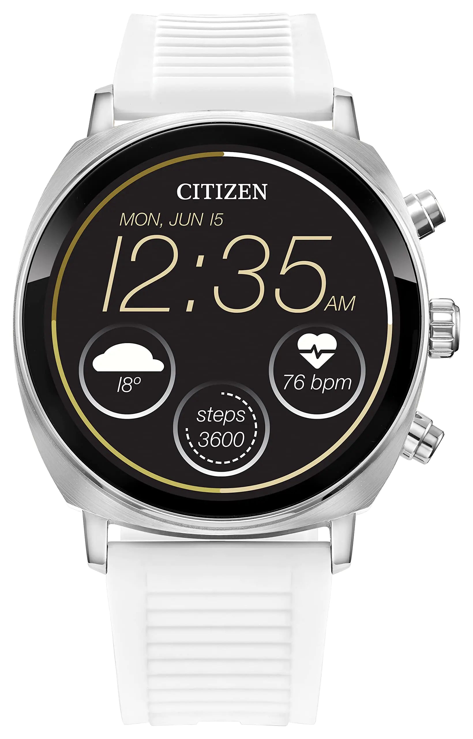 Citizen CZ Smart PQ2 41MM Unisex Smartwatch with YouQ App with IBM Watson® AI and NASA research Wear OS by Google HR GPS Fitness Tracker Amazon Alexa™ iPhone Android Compatible IPX6 Rating - Velora Luxury Fashion