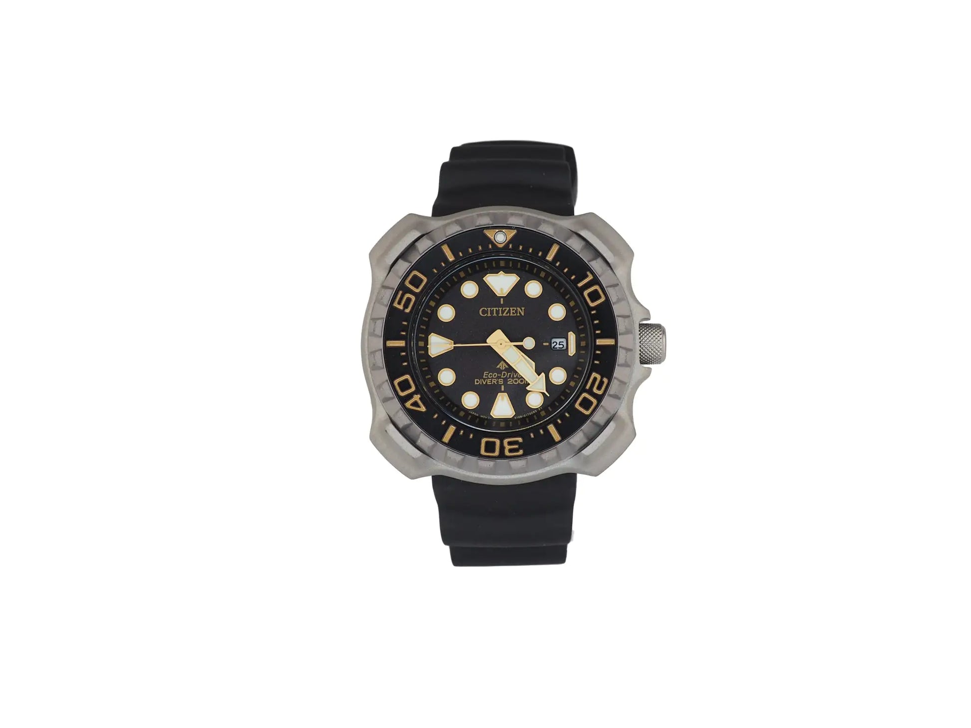 Citizen Men's (BN0220-16E) Promaster Marine Diver Eco-Drive Titanium Black Strap Watch - Velora Luxury Fashion
