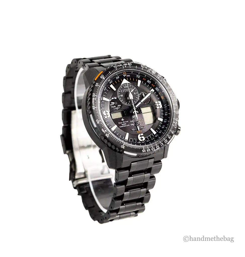 Citizen Promaster Skyhawk Chrono Eco AT Black Stainless Steel Watch - Velora Luxury Fashion