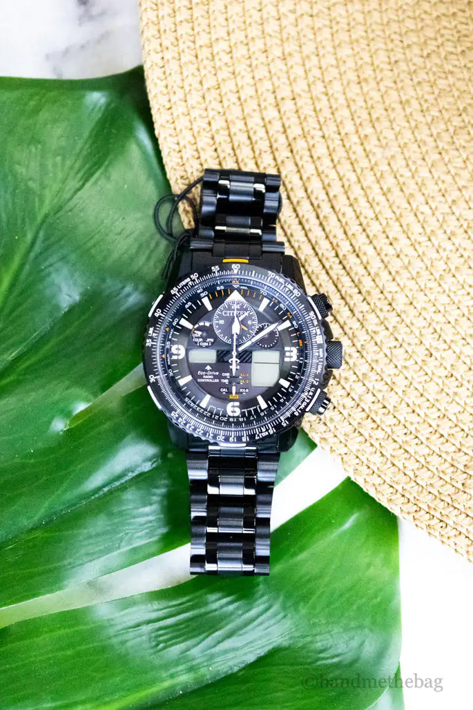 Citizen Promaster Skyhawk Chrono Eco AT Black Stainless Steel Watch - Velora Luxury Fashion