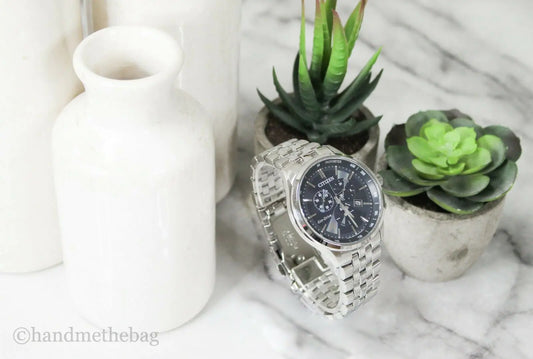 Citizen Sapphire Collection Eco-Drive Chronograph Blue Dial Watch - Velora Luxury Fashion