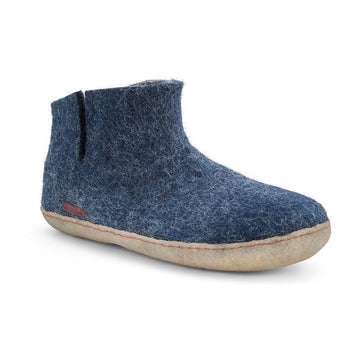 Classic Boot - Navy Blue with Rubber - Velora Luxury Fashion