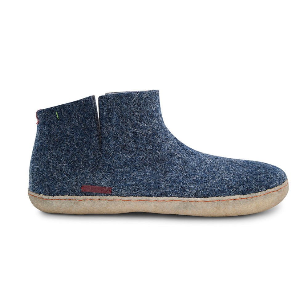 Classic Boot - Navy Blue with Rubber - Velora Luxury Fashion