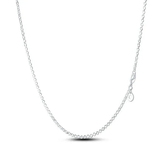 Classic Sterling Silver Rolo Chain Necklace - Velora Luxury Fashion