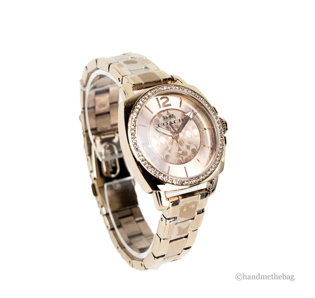 Coach Boyfriend Gold Crystal Watch - Velora Luxury Fashion