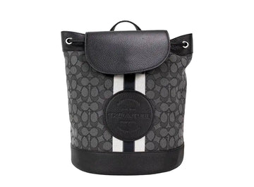 Coach Dempsey Black Smoke Signature Jacquard Canvas Patch Backpack - Velora Luxury Fashion