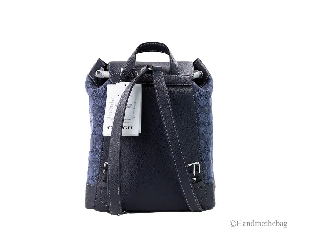 Coach Dempsey Midnight Navy Logo Backpack - Velora Luxury Fashion