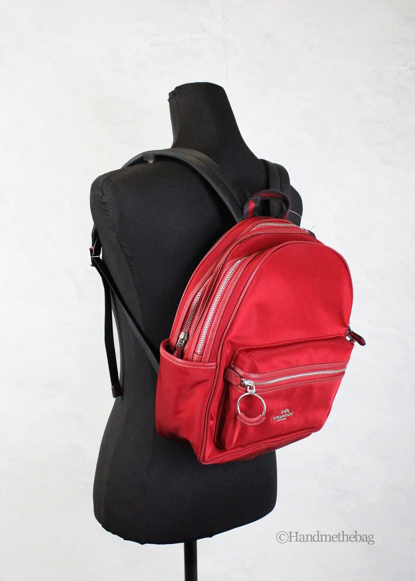 Coach Ellis 1941 Medium Red Nylon Backpack - Velora Luxury Fashion