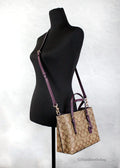 Coach Mollie 25 Berry Canvas Crossbody Tote - Velora Luxury Fashion