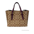 Coach Mollie 25 Berry Canvas Crossbody Tote - Velora Luxury Fashion