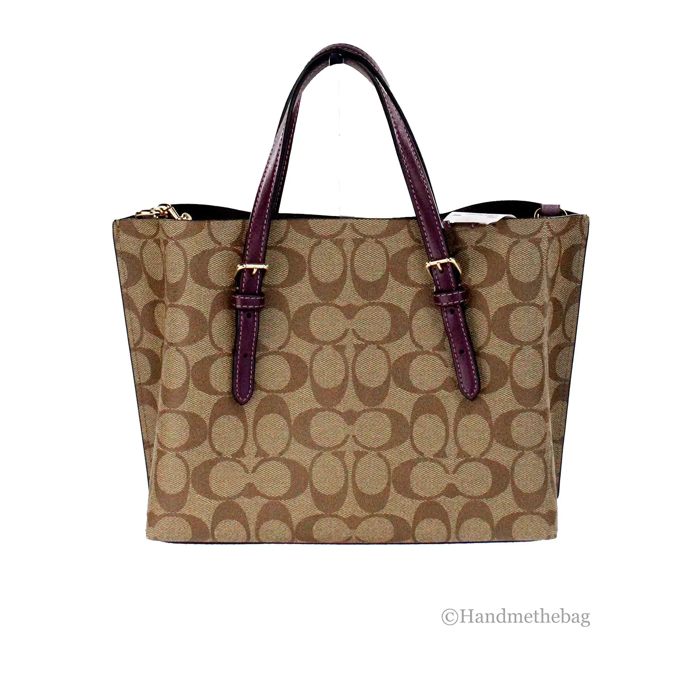 Coach Mollie 25 Berry Canvas Crossbody Tote - Velora Luxury Fashion