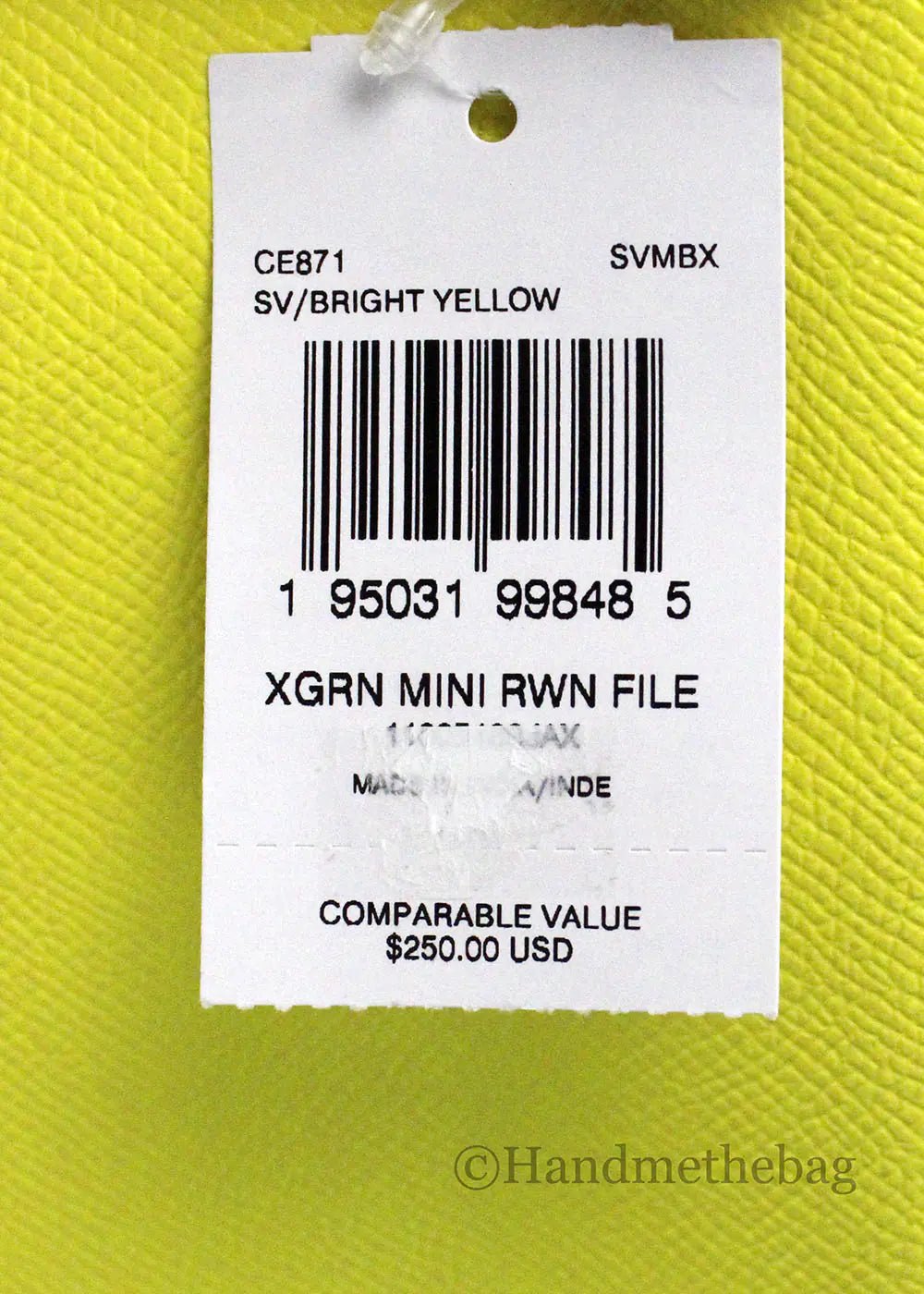 Coach Rowan Mini Bright Yellow Leather File Crossbody - Velora Luxury Fashion