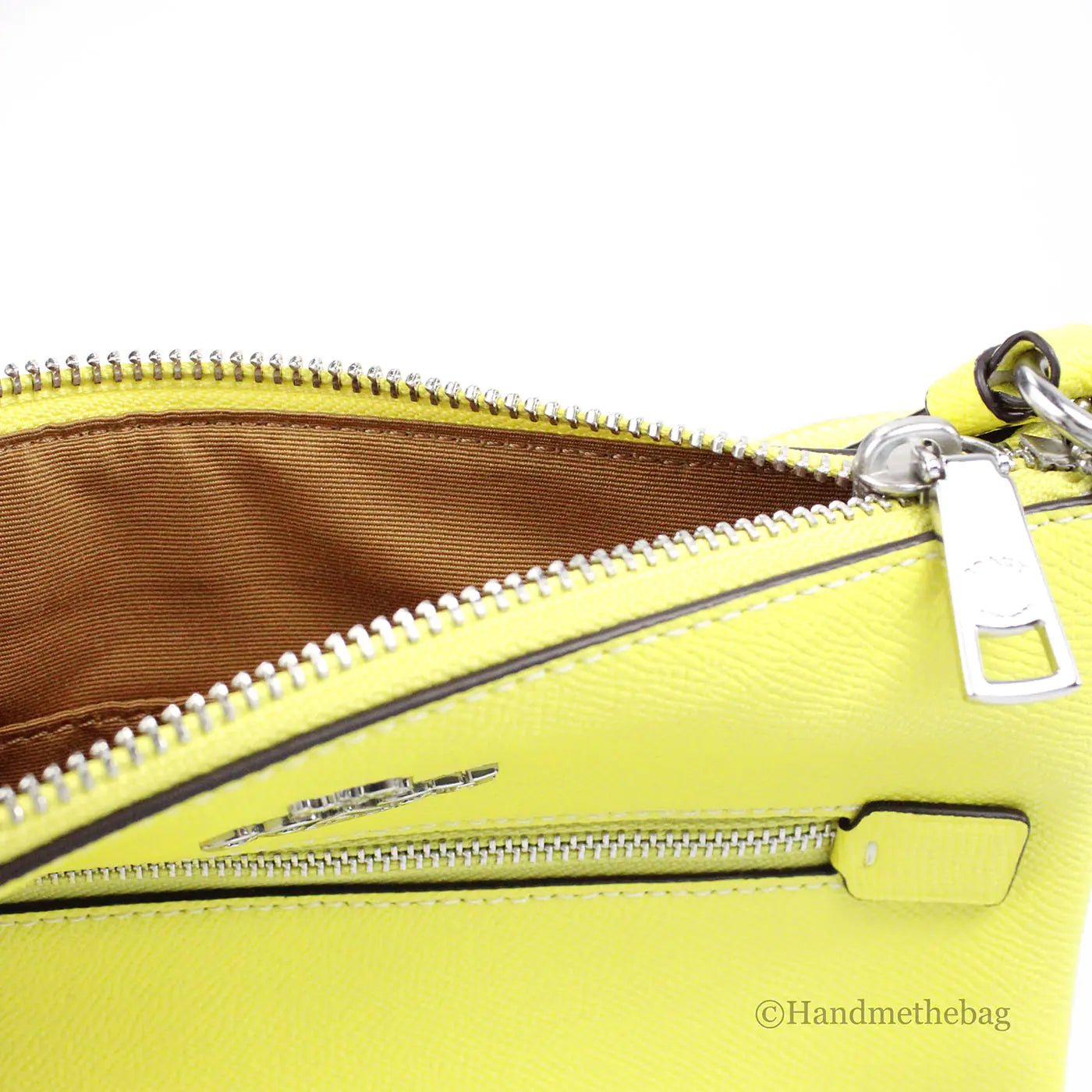 Coach Rowan Mini Bright Yellow Leather File Crossbody - Velora Luxury Fashion