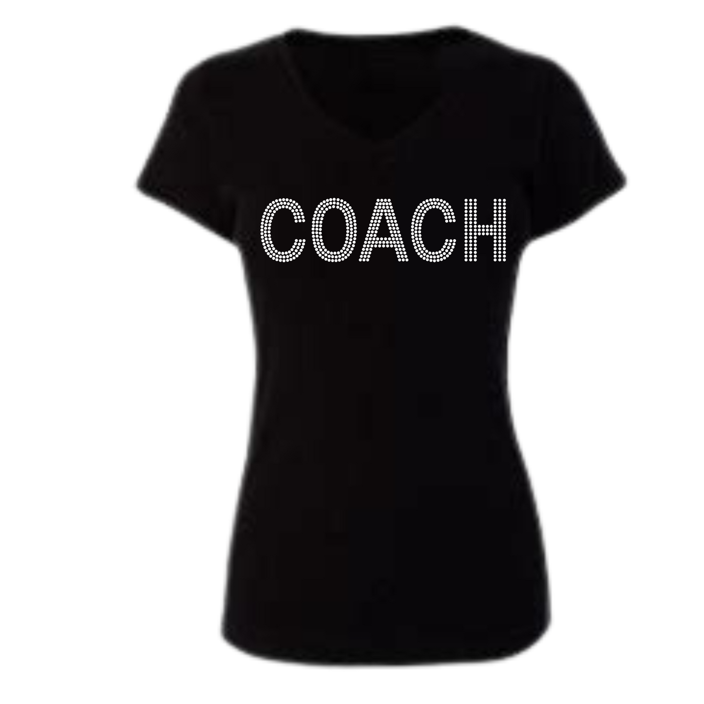 Coach Rhinestone Shirt – Sports Coach Sparkle Bling Tee | Blingdazzel