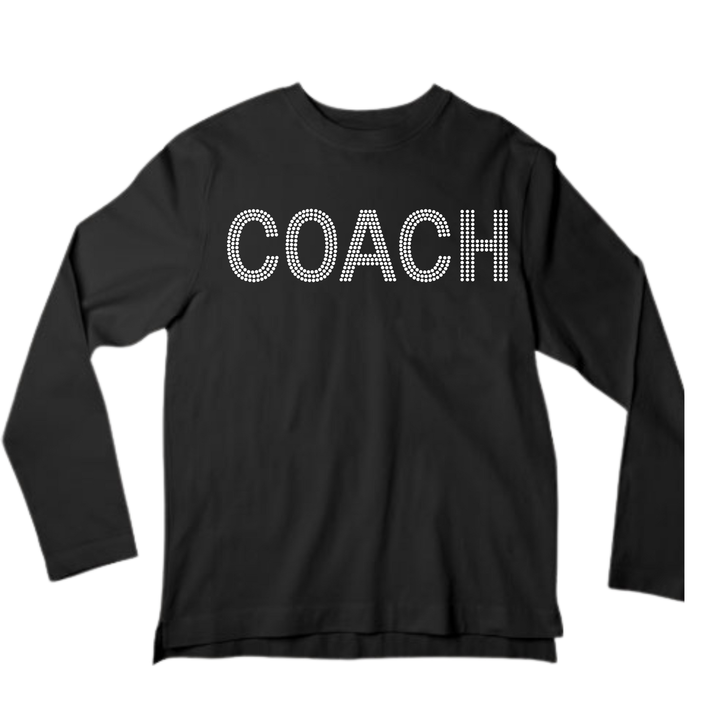 Coach Rhinestone Shirt – Sports Coach Sparkle Bling Tee | Blingdazzel