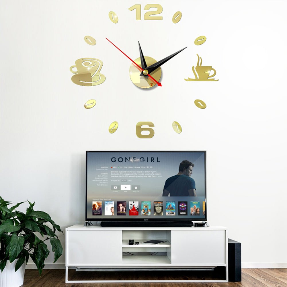 Coffee Cups 3D Clock - Velora Luxury Fashion