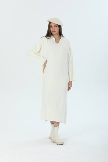 Collared Long Dress - Velora Luxury Fashion