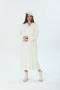 Collared Long Dress - Velora Luxury Fashion