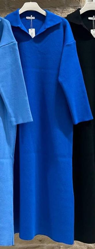 Collared Long Dress - Velora Luxury Fashion