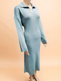 Collared Long Dress - Velora Luxury Fashion