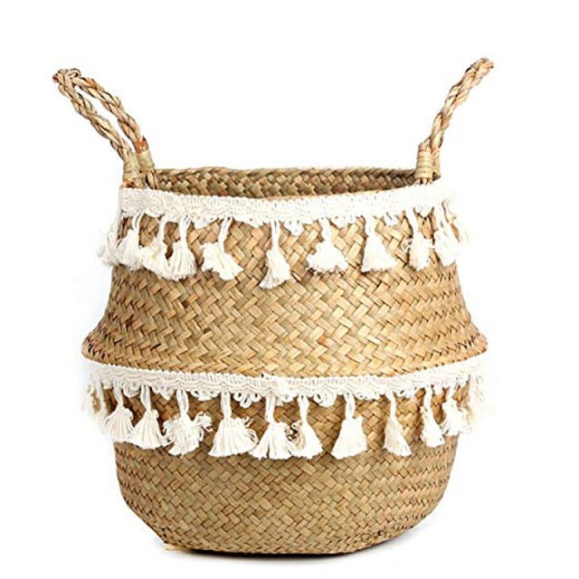 Colored Wicker Basket - Velora Luxury Fashion