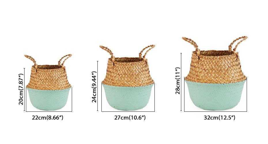 Colored Wicker Basket - Velora Luxury Fashion