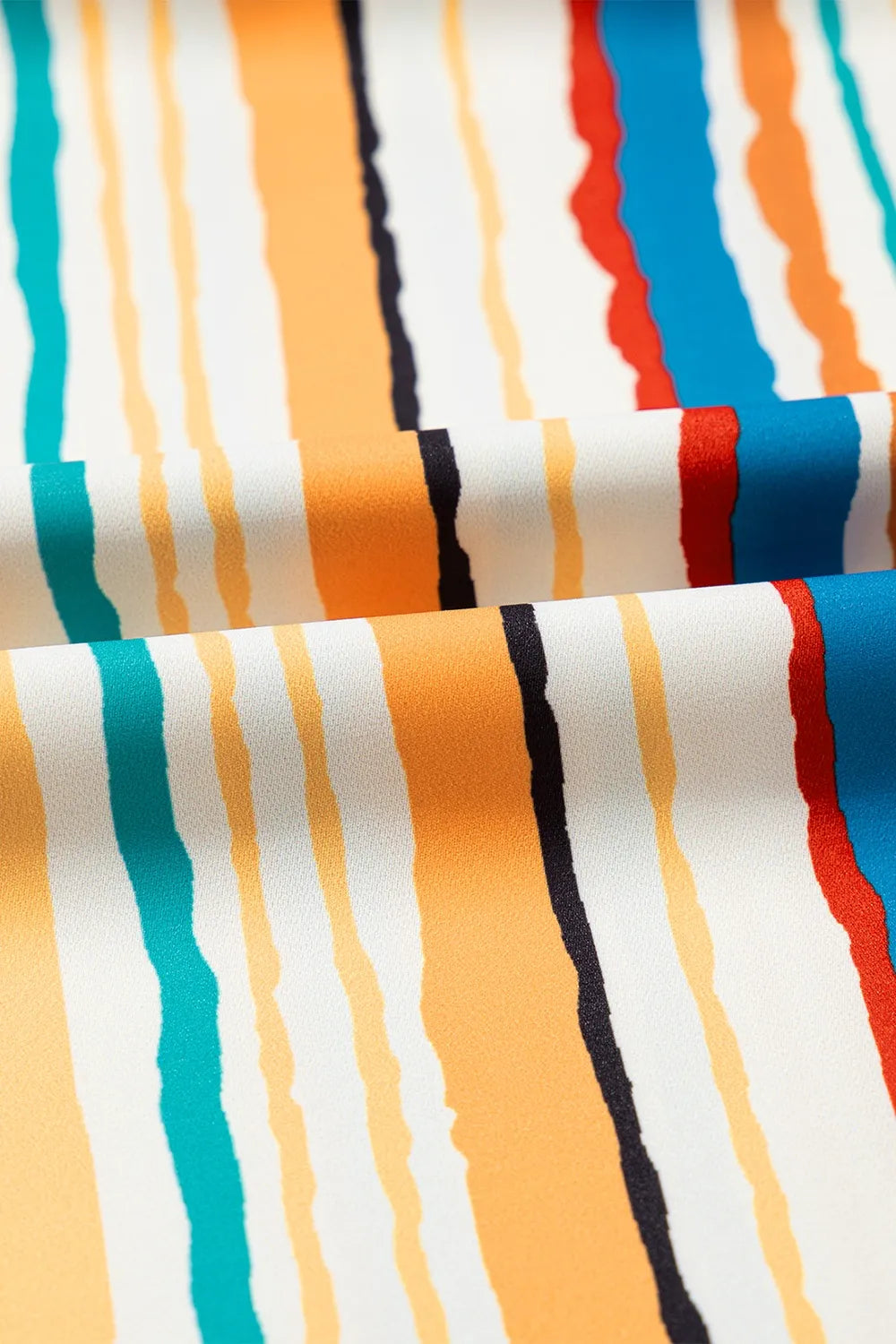 Colorful Striped Cap Sleeve Blouse - Velora Luxury Fashion