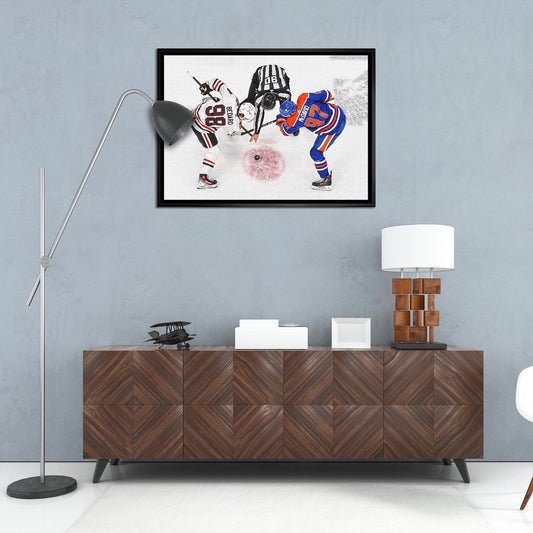 Connor Bedard and Connor McDavid 20x29 Framed Canvas Blackhawks - Velora Luxury Fashion