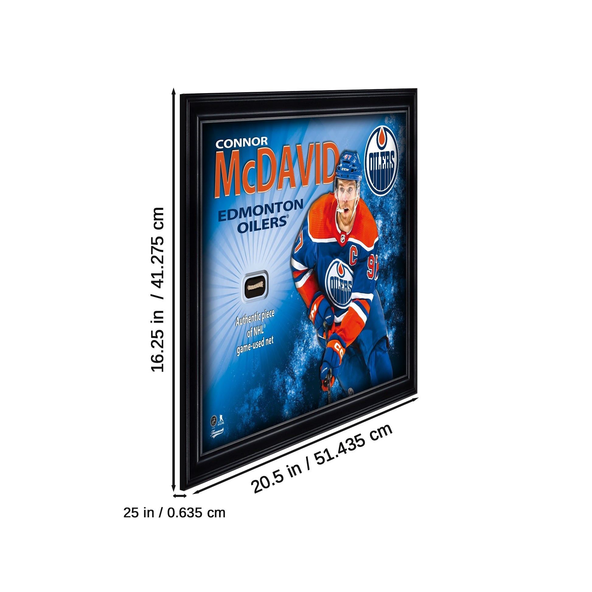 Connor McDavid 16x20 Photo Frame with Game-Used Net - Edmonton Oilers - Velora Luxury Fashion