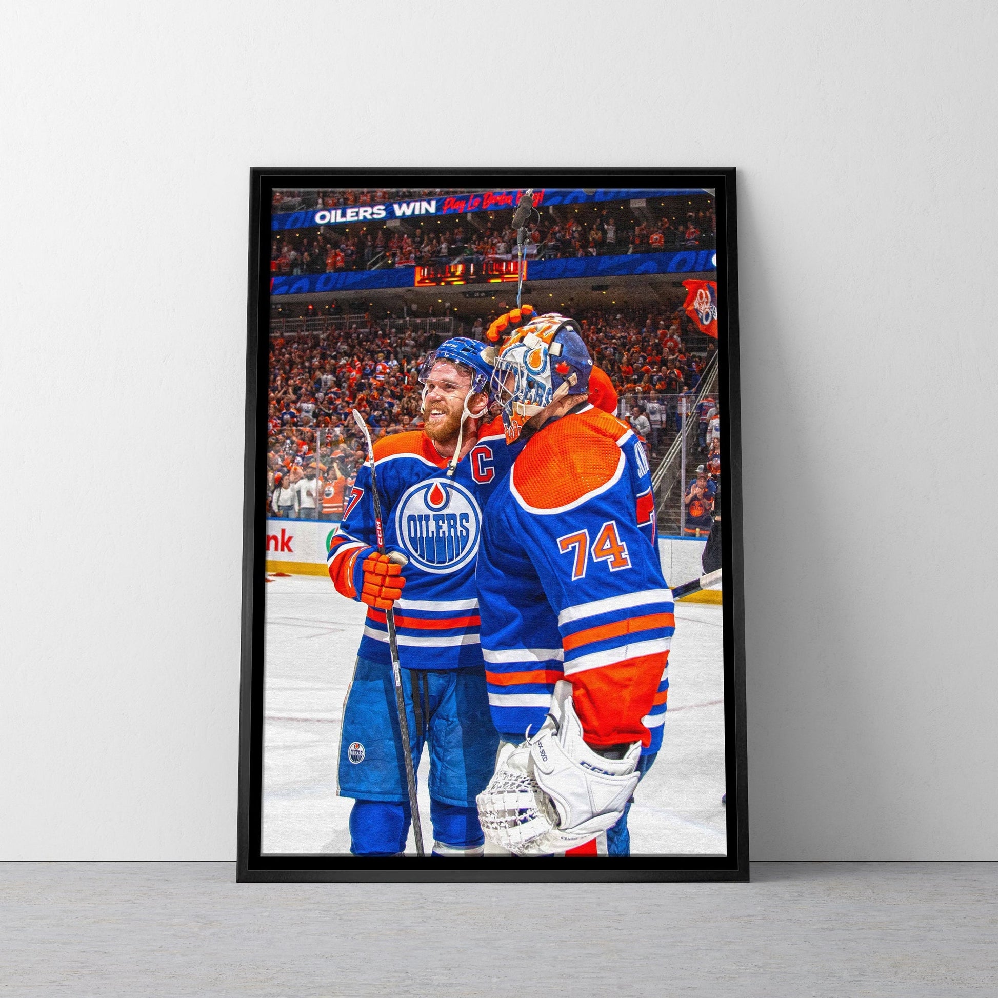 Connor McDavid 20x29 Framed Canvas Oilers With Skinner-V - Velora Luxury Fashion