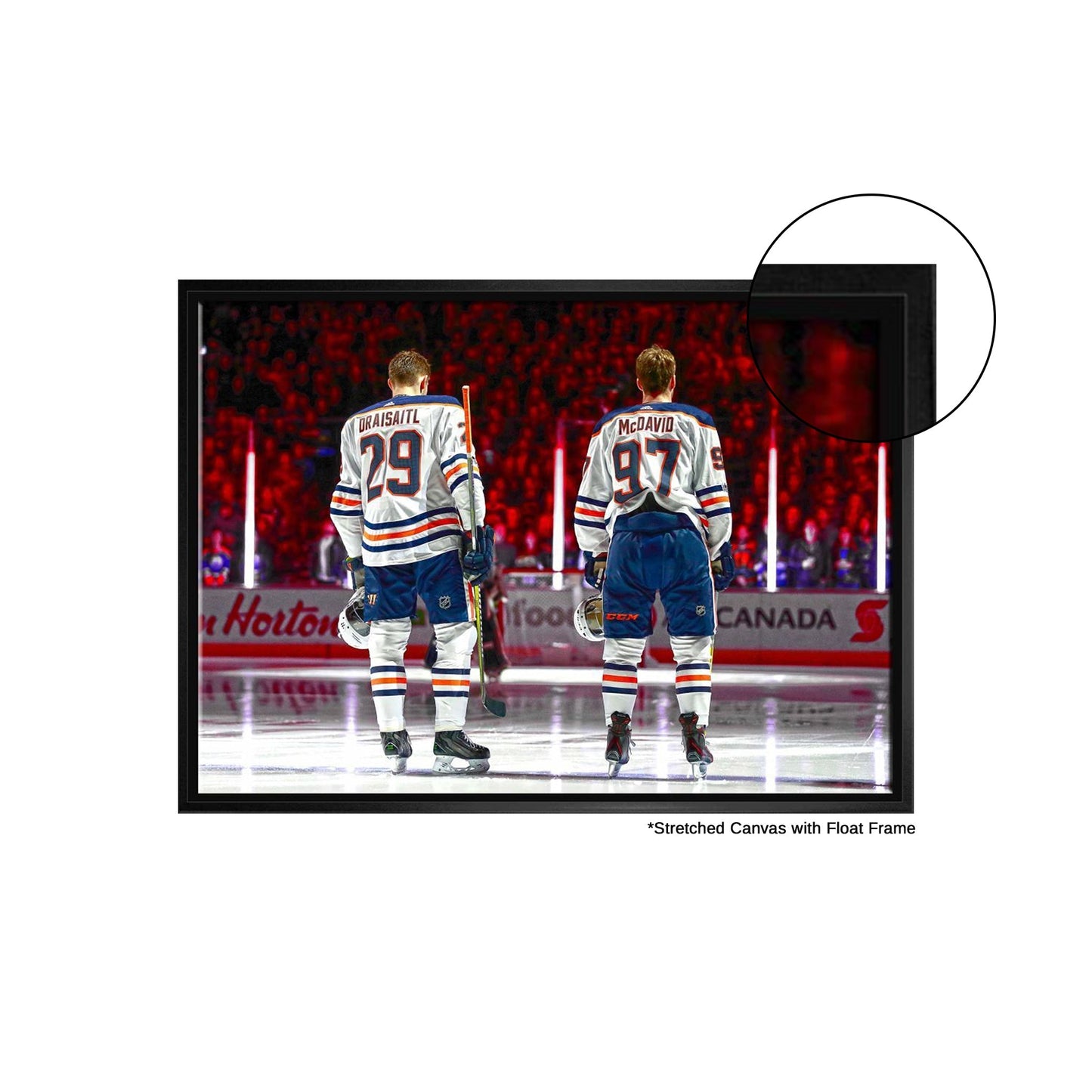 Connor McDavid and Leon Draisaitl Edmonton Oilers Framed 20x29 Line-Up Canvas - Velora Luxury Fashion