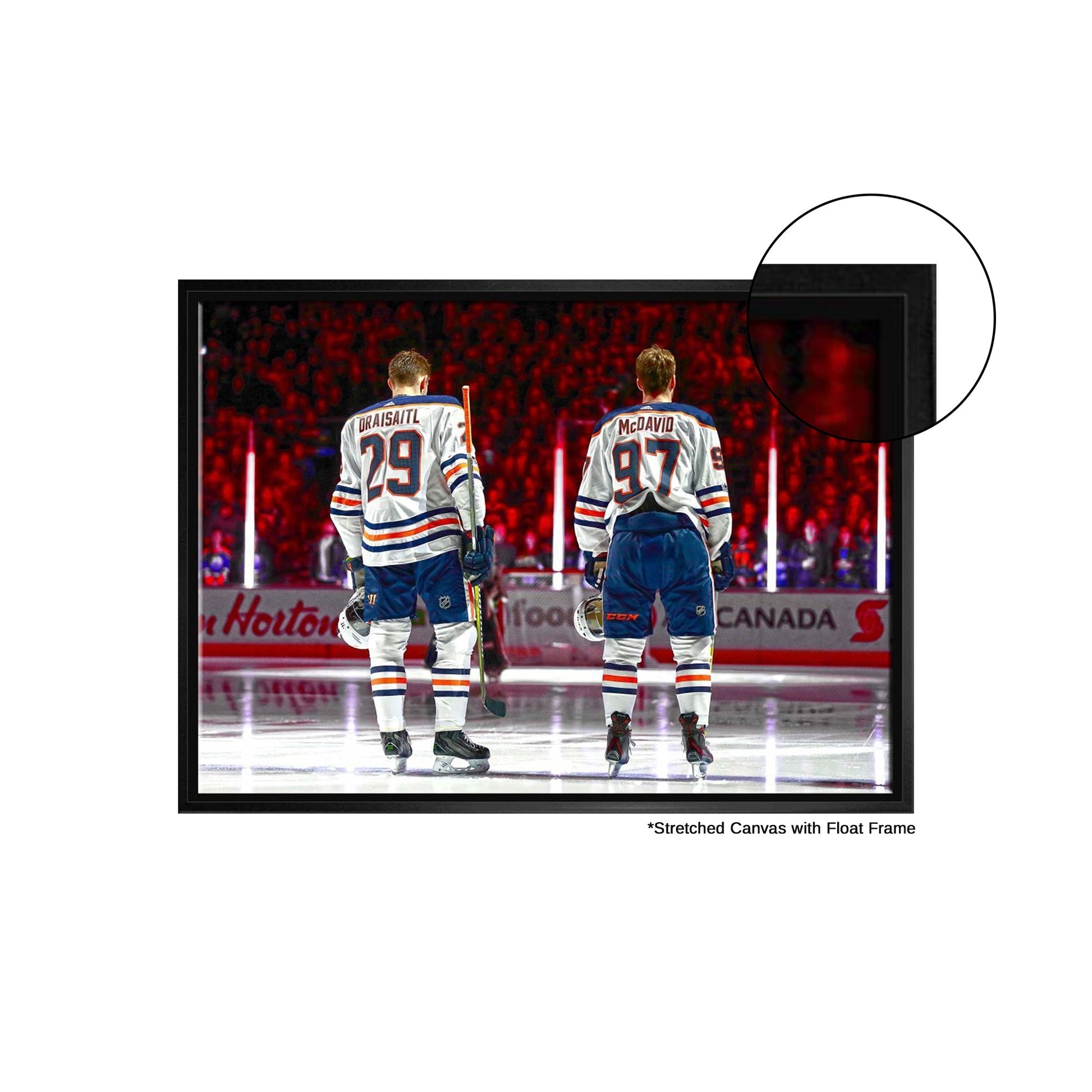 Connor McDavid and Leon Draisaitl Edmonton Oilers Framed 20x29 Line-Up Canvas - Velora Luxury Fashion