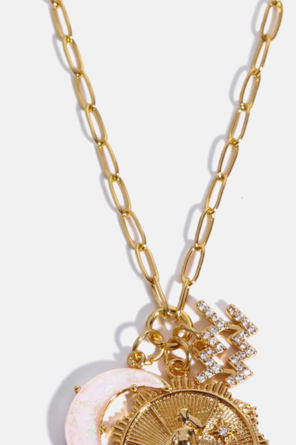 Constellation and Moon Pendant Copper Necklace - Velora Luxury Fashion