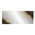 Contour Reflections: Dual-Tone Metal Frame Floor and Wall Mirror - Velora Luxury Fashion