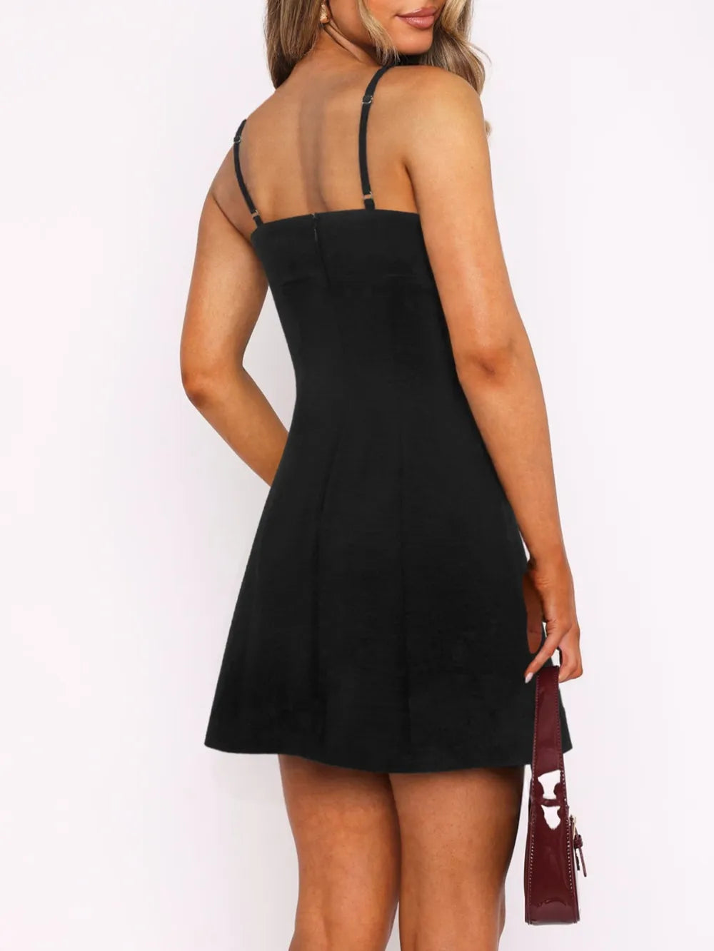Contrast Mini Cami Dress - Velora Luxury Fashion