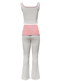Contrast Trim Tank and Pants Active Set - Velora Luxury Fashion