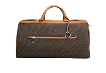 Copy of Michael Kors Travel Extra Large Brown PVC Top Zip Duffle Weekender Luggage Bag - Velora Luxury Fashion