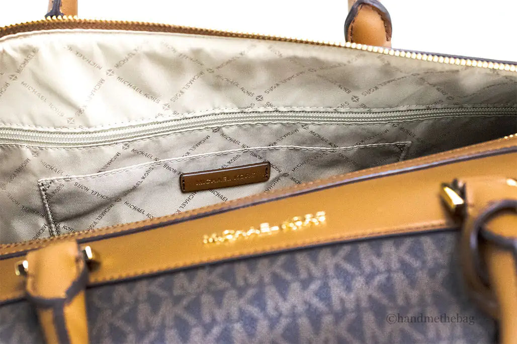 Copy of Michael Kors Travel Extra Large Brown PVC Top Zip Duffle Weekender Luggage Bag - Velora Luxury Fashion