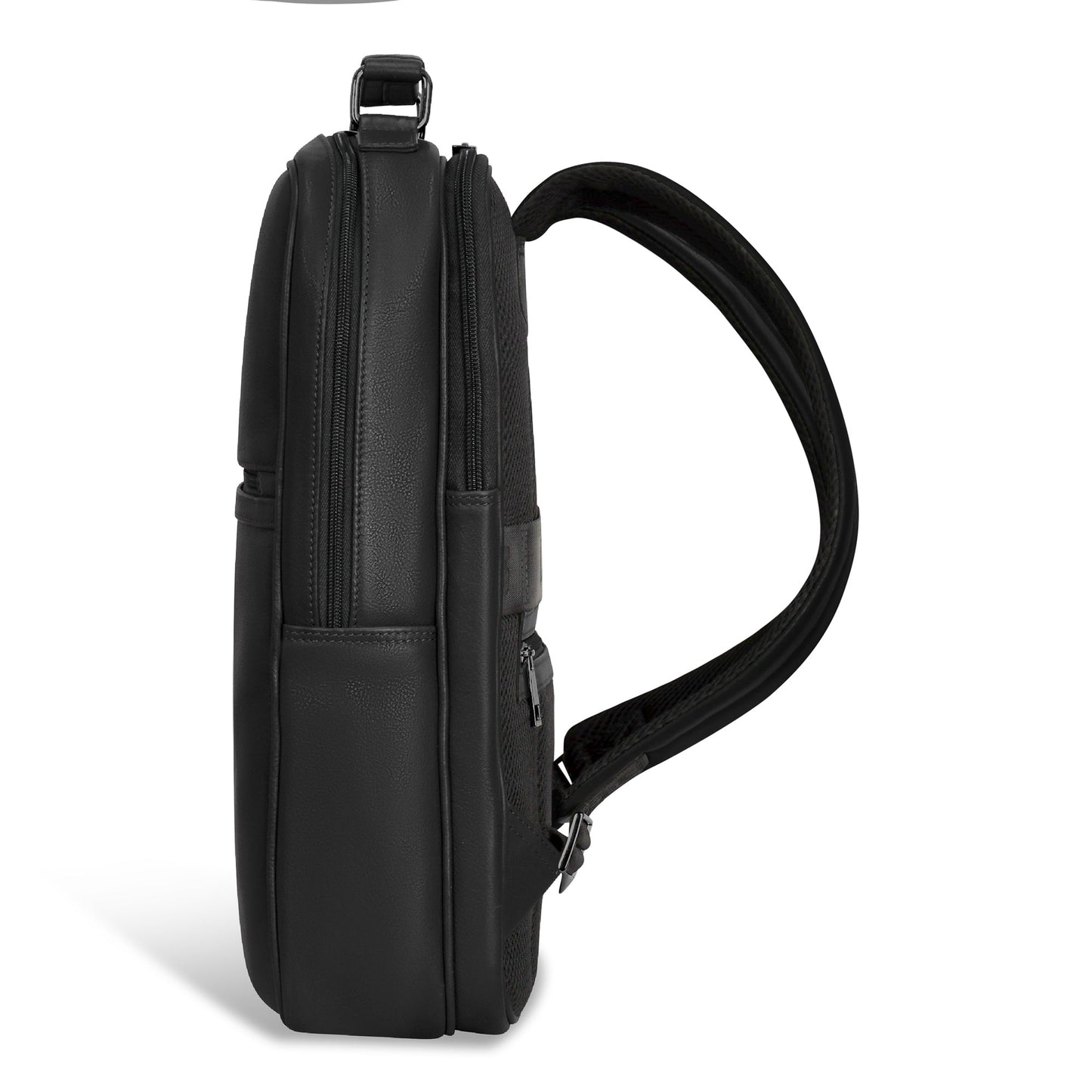 Onyx / Leather Compact Backpack