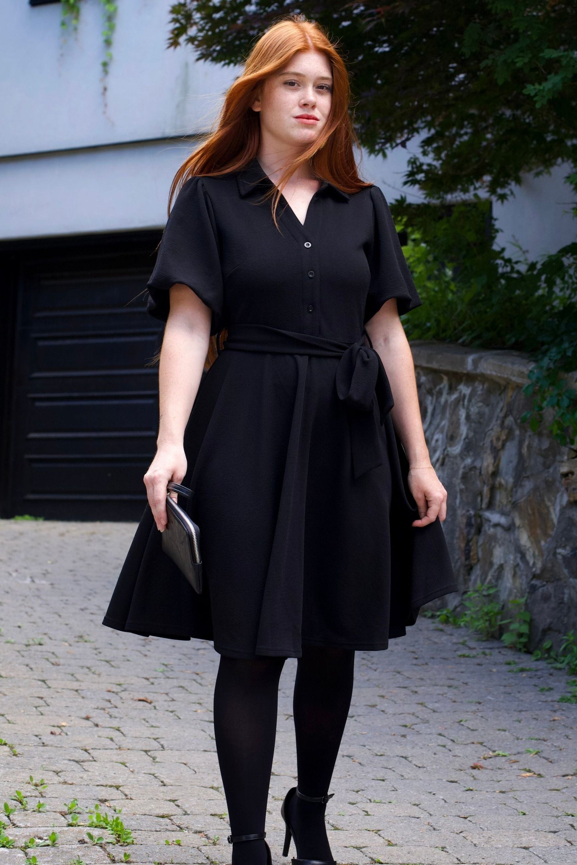 Coralie Tie-Waist Fit & Flare Dress - Velora Luxury Fashion