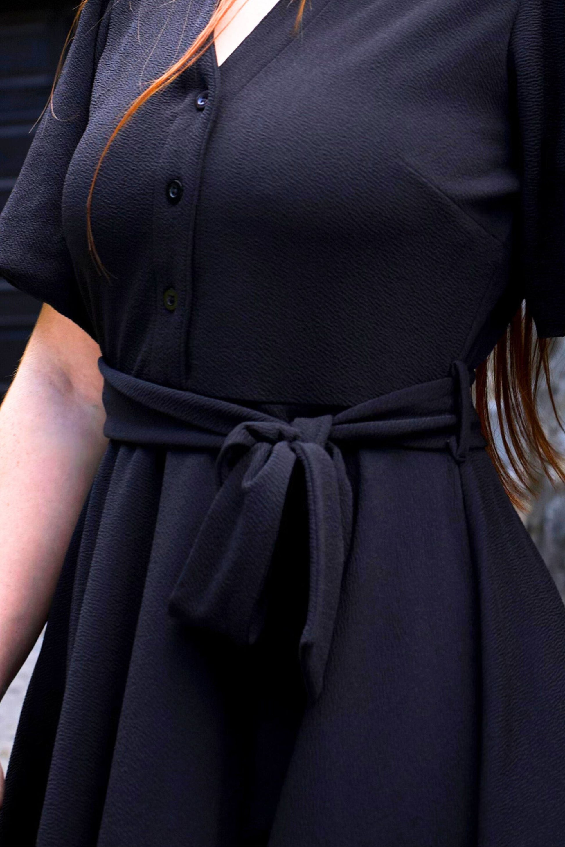 Coralie Tie-Waist Fit-and-Flare Dress with Bell Sleeves - Velora Luxury Fashion