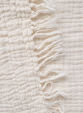 Cotton Beige Boho Throw Blanket - Velora Luxury Fashion
