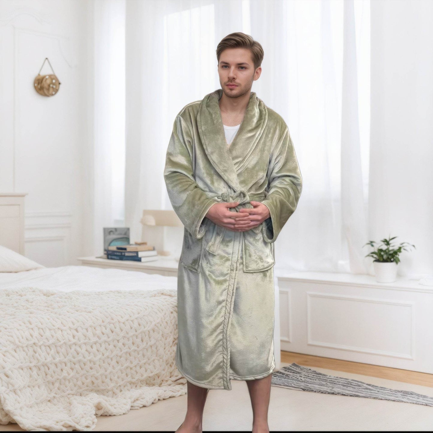 Couple Bathrobe Long Pajamas Homewear EX-STOCK Canada
