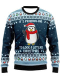 Couple - Cute Penguin Sweater with Pom Pom - Velora Luxury Fashion
