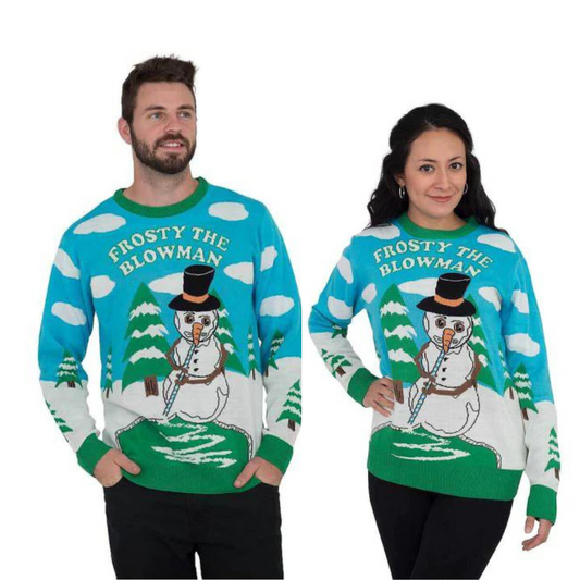 Couple - Frosty The Blowman Snowman  Sweater - Velora Luxury Fashion