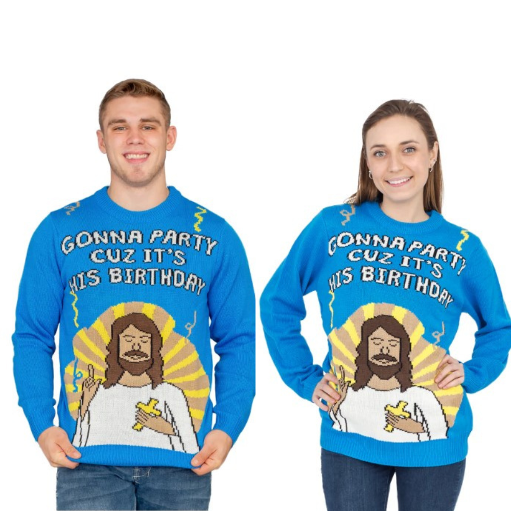 Couple - Jesus Birthday Party Sweaters - Velora Luxury Fashion